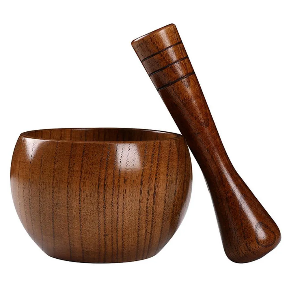 Wooden Mortar And Pestle, 4.7 Inch, Natural Cookware, Unique Gift For Host, Crusher, Herb Grinder, Herbal, Housewarming Gift, Cooking