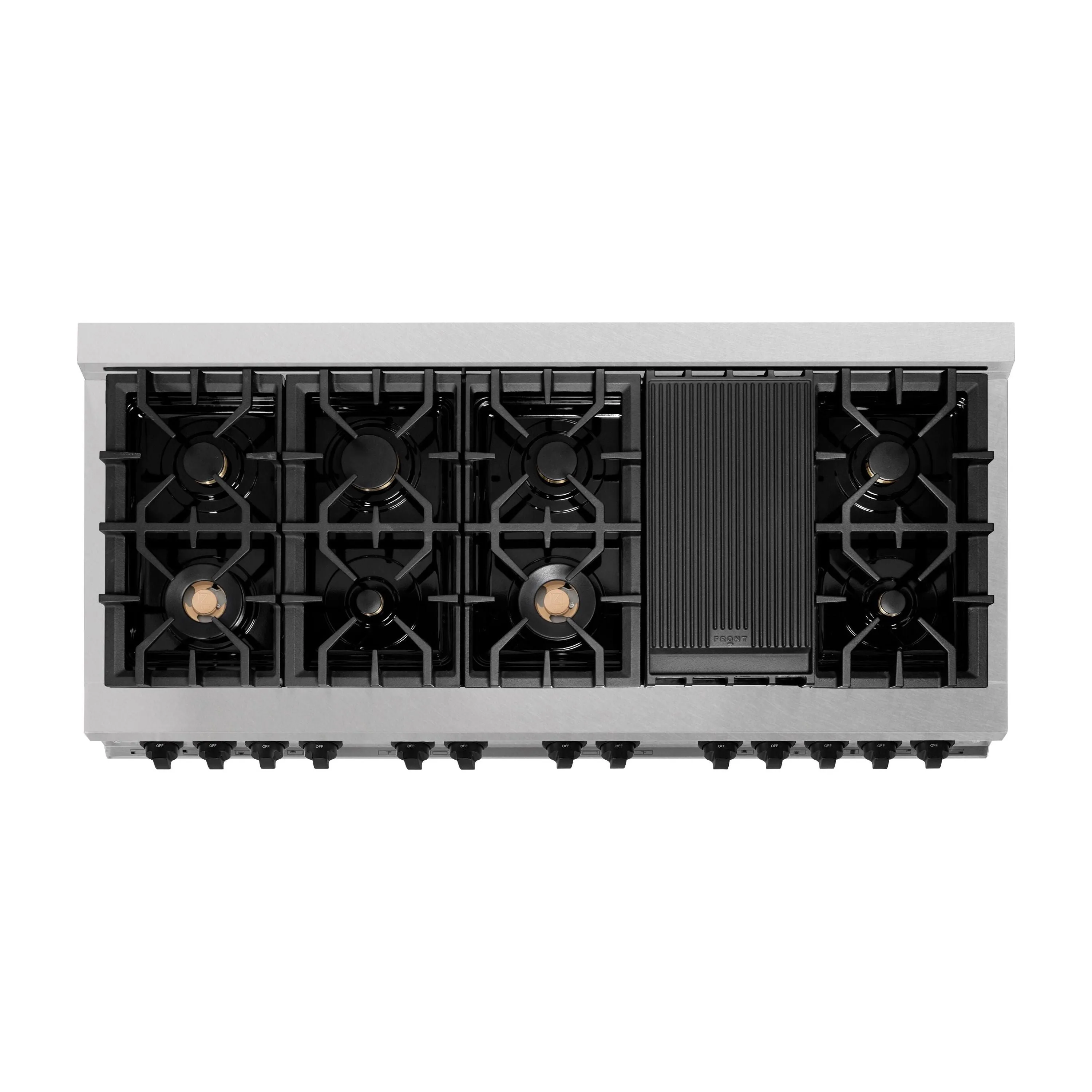 ZLINE 60 Inch Autograph Edition Dual Fuel Range in Stainless Steel with Matte Black Accents, RASZ-60-MB