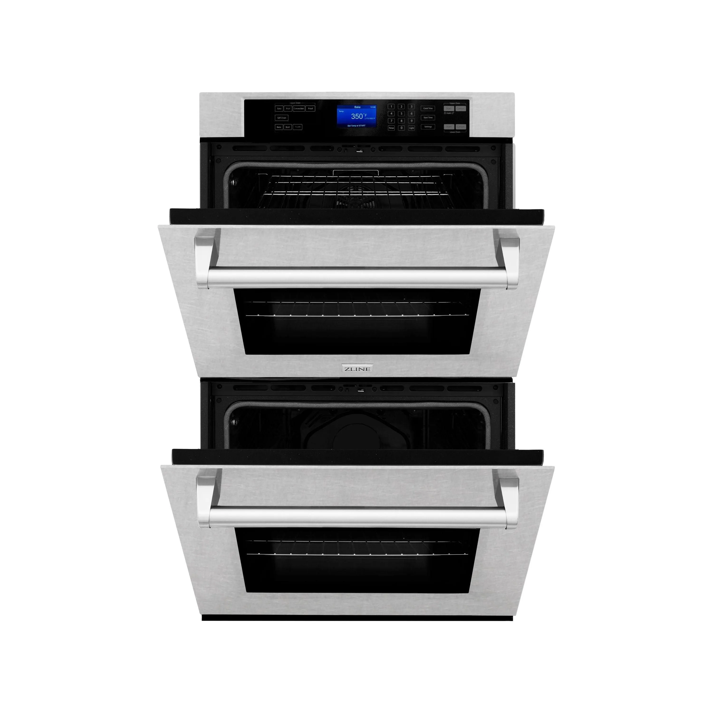 ZLINE Appliance Package - 30 in. Professional Double Wall Oven, 36 in. Rangetop, Range Hood In DuraSnow® Stainless Steel, 3KP-RTSRH36-AWD