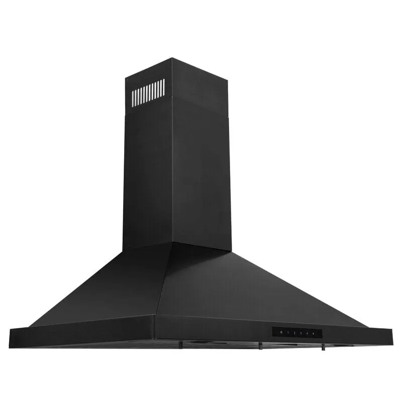 ZLINE Appliance Package - 36 in. Dual Fuel Range, Range Hood, Microwave, Dishwasher in Black Stainless Steel, 4KP-RABRBRH36-MWDW